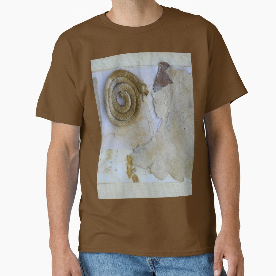 Mixed Media Collage #1 Oversized T-Shirt Unique Artistic Layering Army Brown