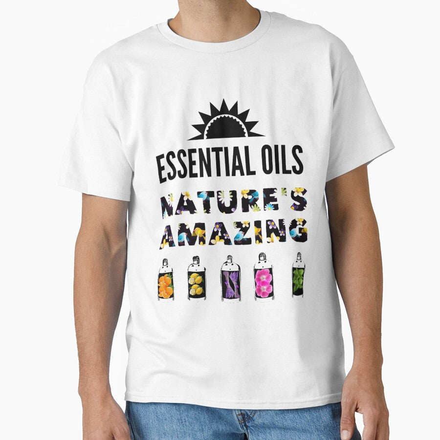 Nature's Amazing Essential Oils Tee - Organic Aromatherapy Apparel White