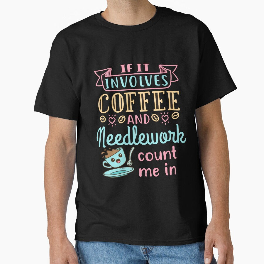 Coffee and Needlework | Morning Stitching Vibes Oversized Top Black