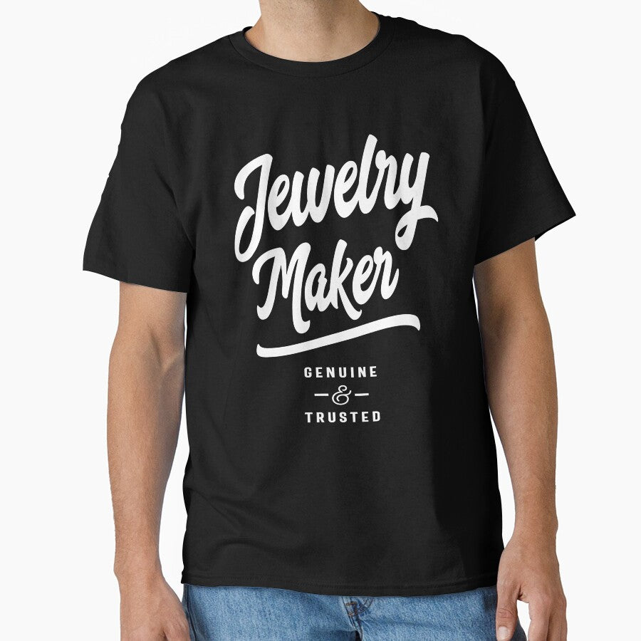 Customizable Jewelry Maker Job Title Gift Shirt Oversized Fit Black