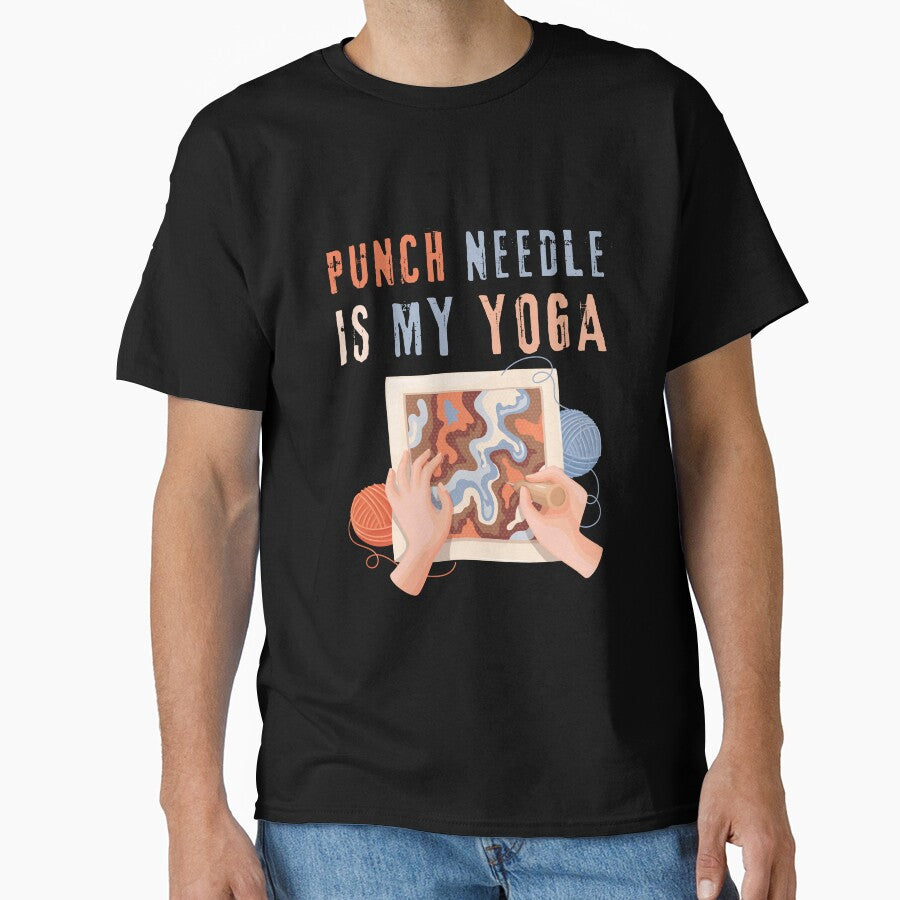 Punch Needle Is My Yoga Craft Lover Oversized T-Shirt Black