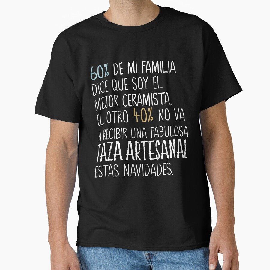 Custom Handmade Mug Spanish Text Gift Idea Oversized T-Shirt Black