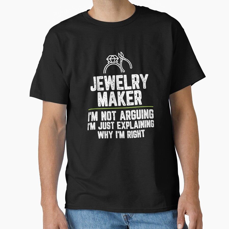 I'm Not Arguing Just Explaining Jewelry Maker Oversized T-Shirt Black
