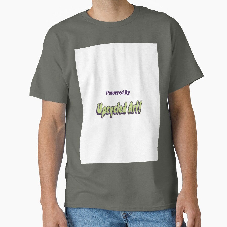 Powered By Upcycled Art Oversized T-Shirt Creative Passion Apparel Smoke Grey