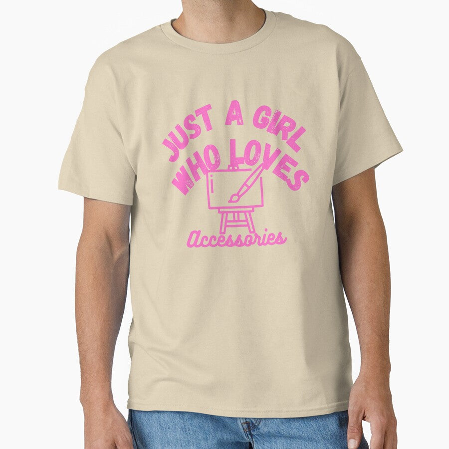 Girl Who Loves Painting | Artistic Hobbyist Oversized Tee Sand