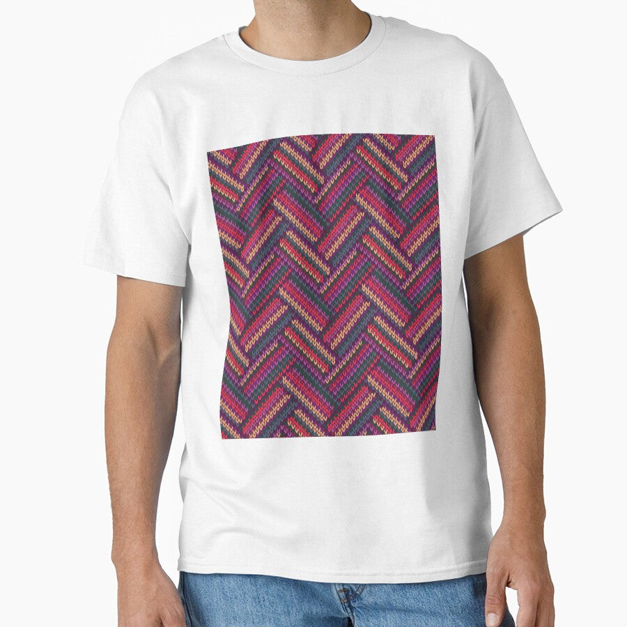 Easy Baby Knitting Pattern Top - Oversized Graphic Crafting Tee White