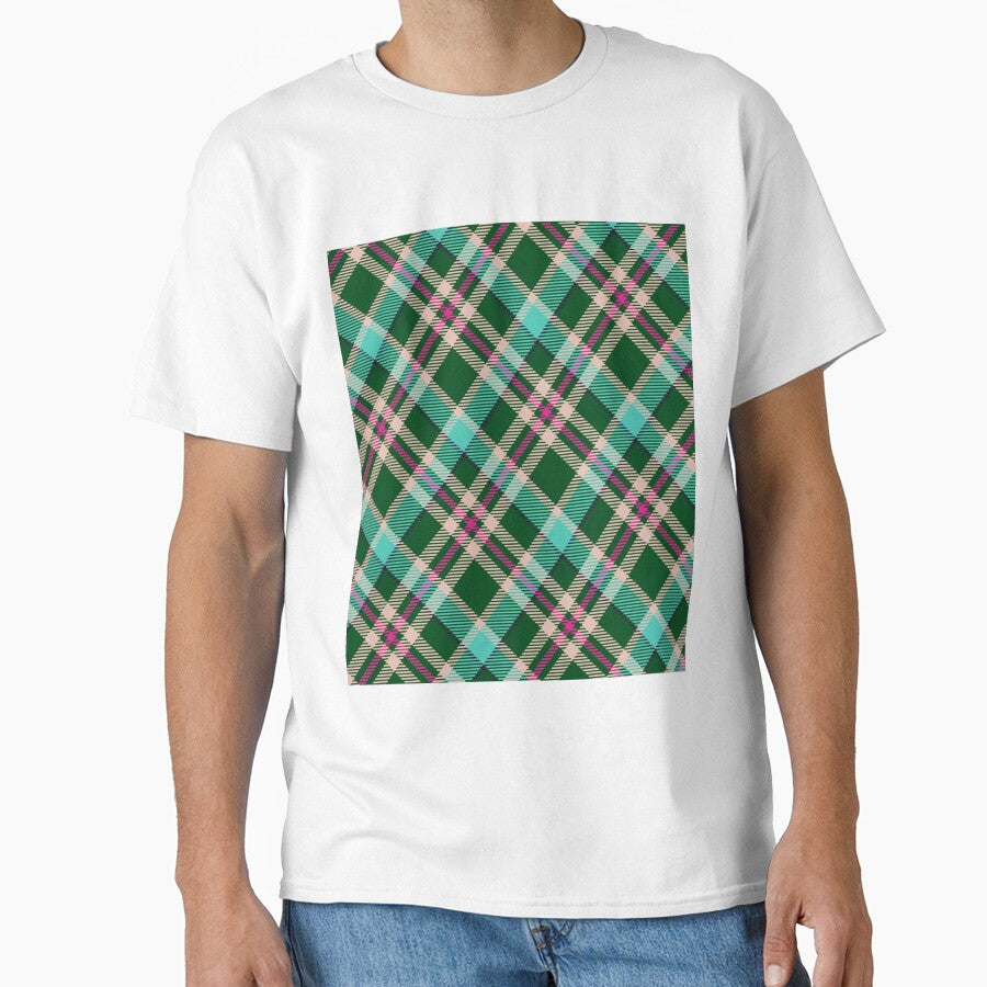 Modern Knitting Pattern Tee - Oversized Geometric Crafting Shirt White