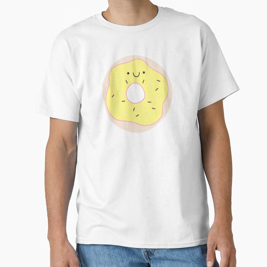 Peach Gold Baroque Pattern Tee | Elegant Ornate Wallpaper Fashion White