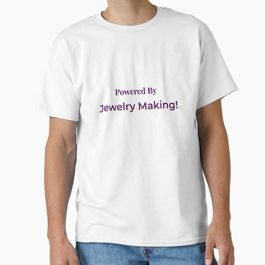 Powered By Jewelry Making High Energy Graphic Oversized T-Shirt White
