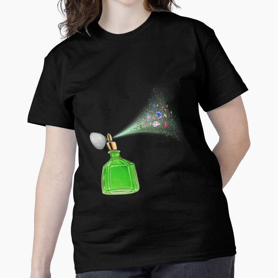 Forest Nature Perfume Tee - Floral Aesthetic Scent Enthusiast Shirt Black