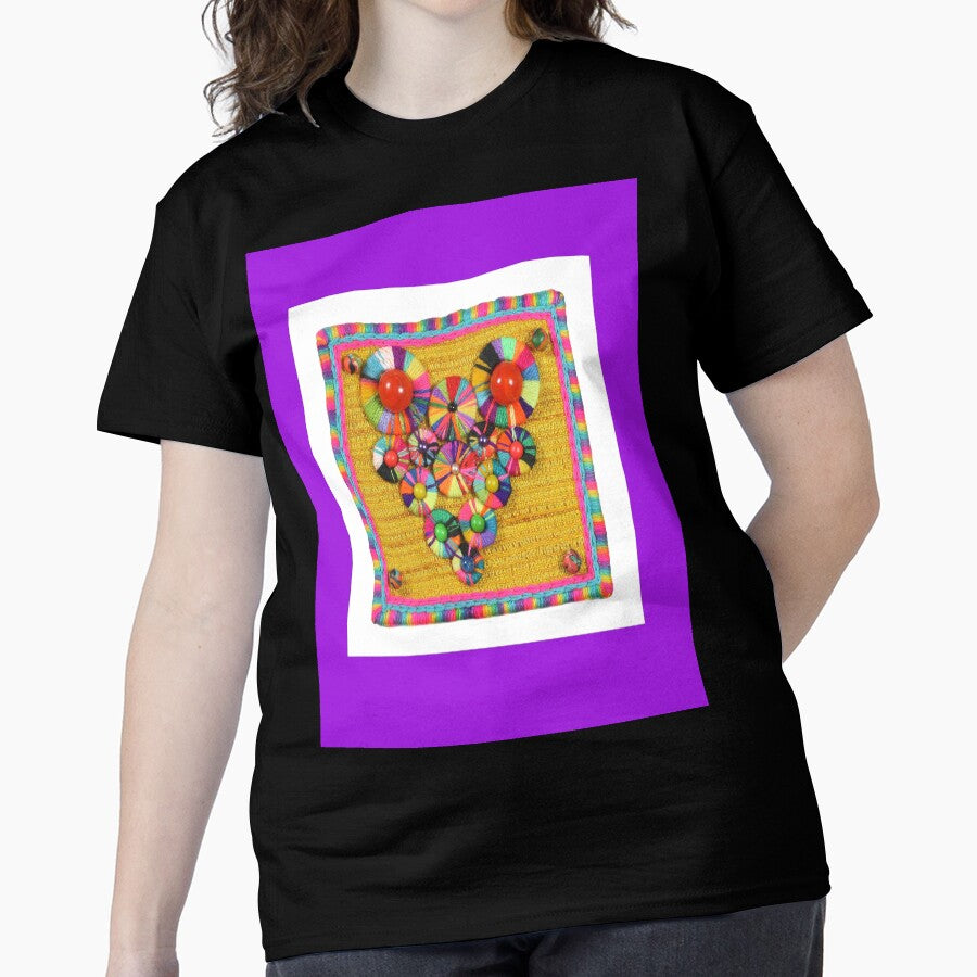 Soft Disc Abstract Minimalist Oversized T-Shirt Contemporary Design Black