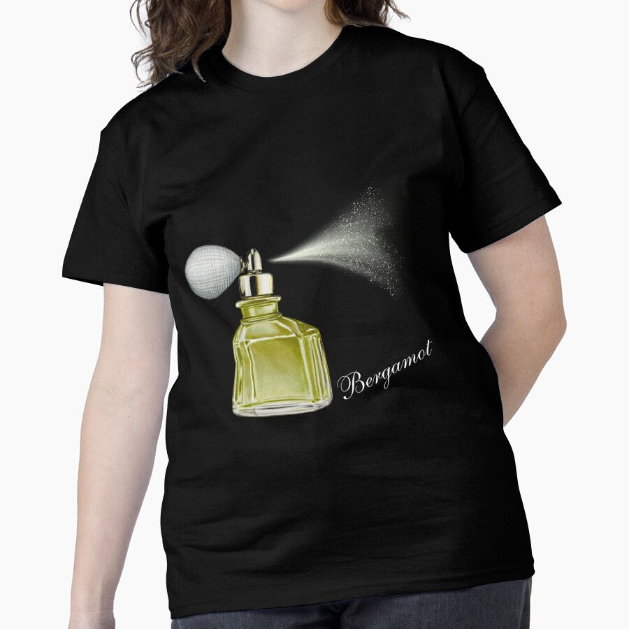 Bergamot Scent Perfume Lovers Tee - Premium Citrus Fragrance Apparel Black