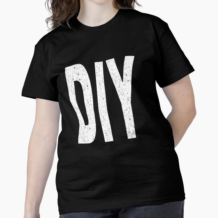Customizable DIY Gift Design Tee - Handyman Hobbyist Oversized Shirt Black