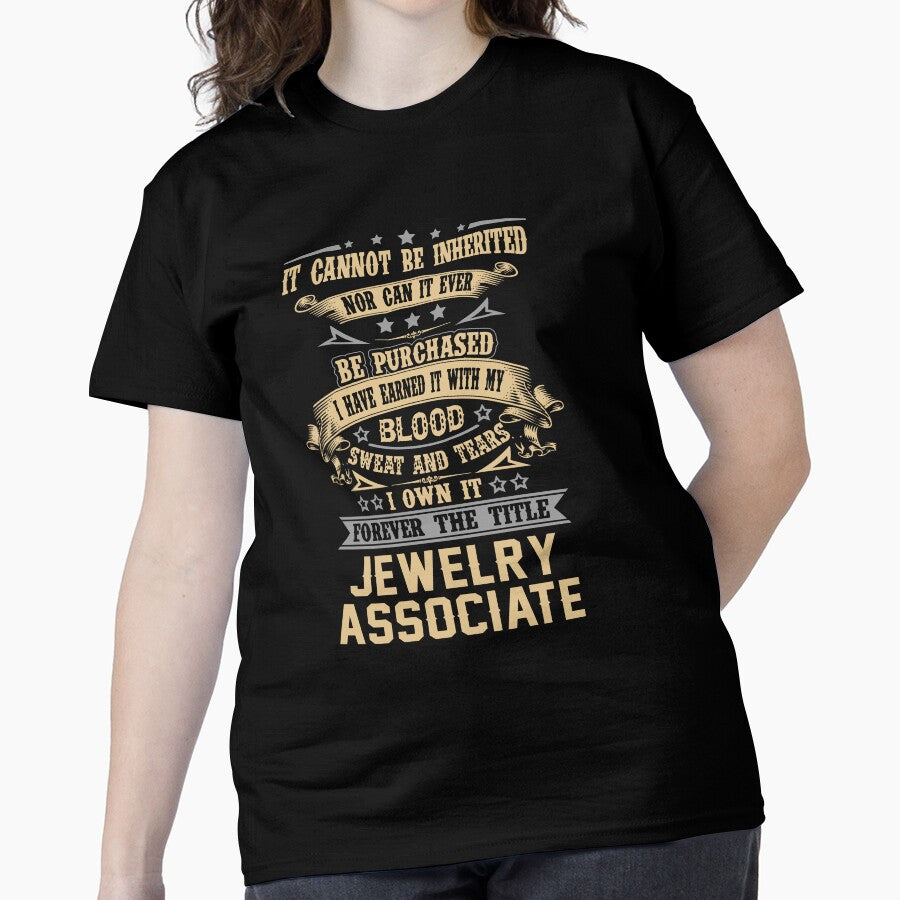 Jewelry Associate Forever Title Professional Oversized T-Shirt Black