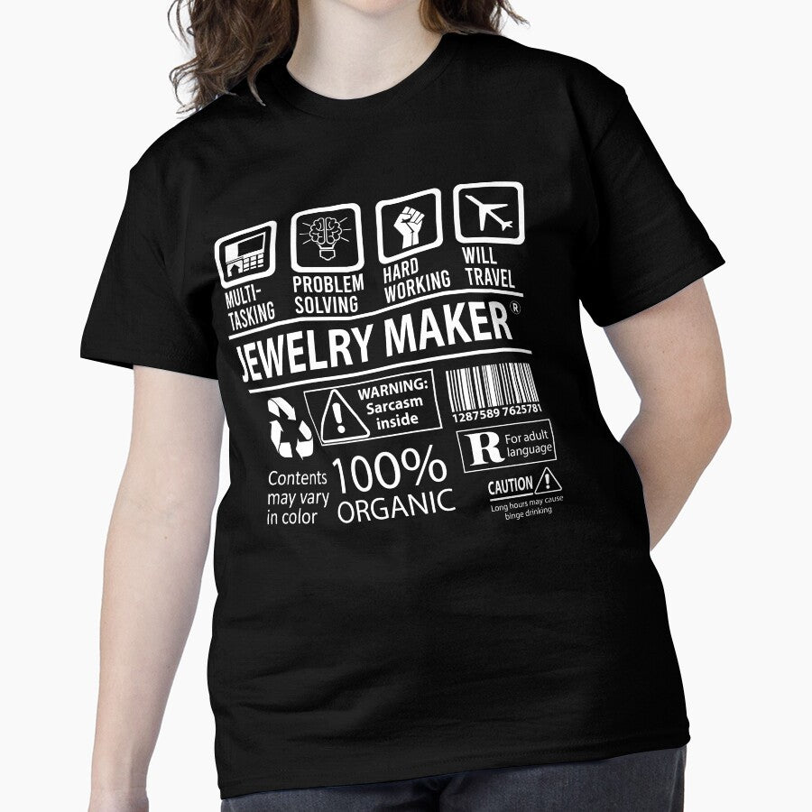 Premium Jewelry Maker Oversized T-Shirt Artisan Workshop Wear Black
