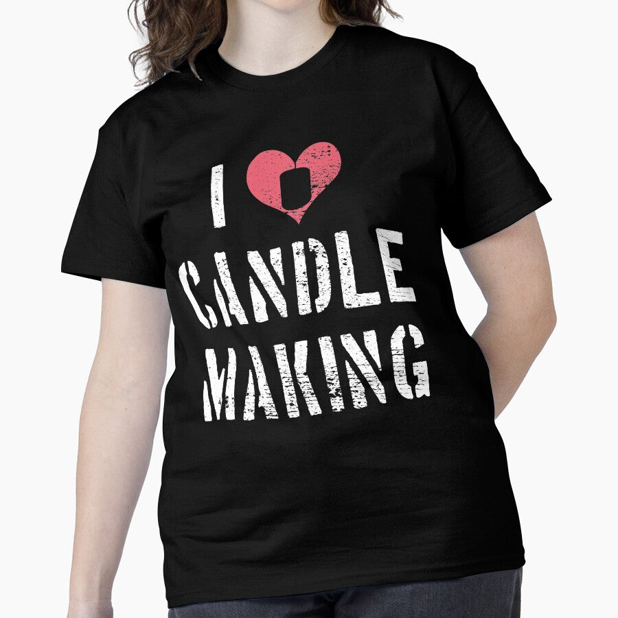 Handmade Candle Maker T-Shirt - Crafty DIY Hobbyist Oversized Top Black