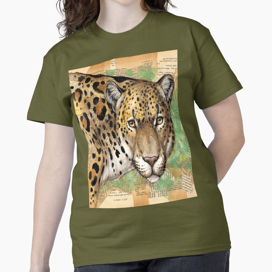 Eyes Up Surreal Graphic Oversized T-Shirt Modern Illustration Tee Fatigue Green