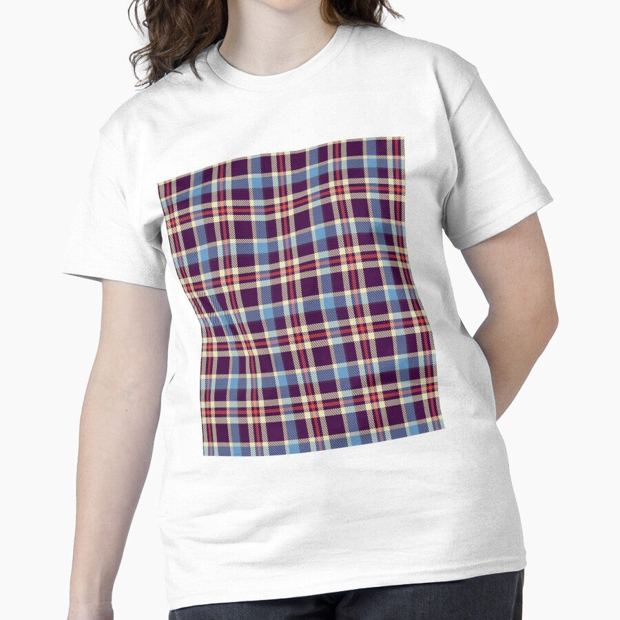 Graphic Knitting Pattern Tee - Oversized Artistic Crafting Top White