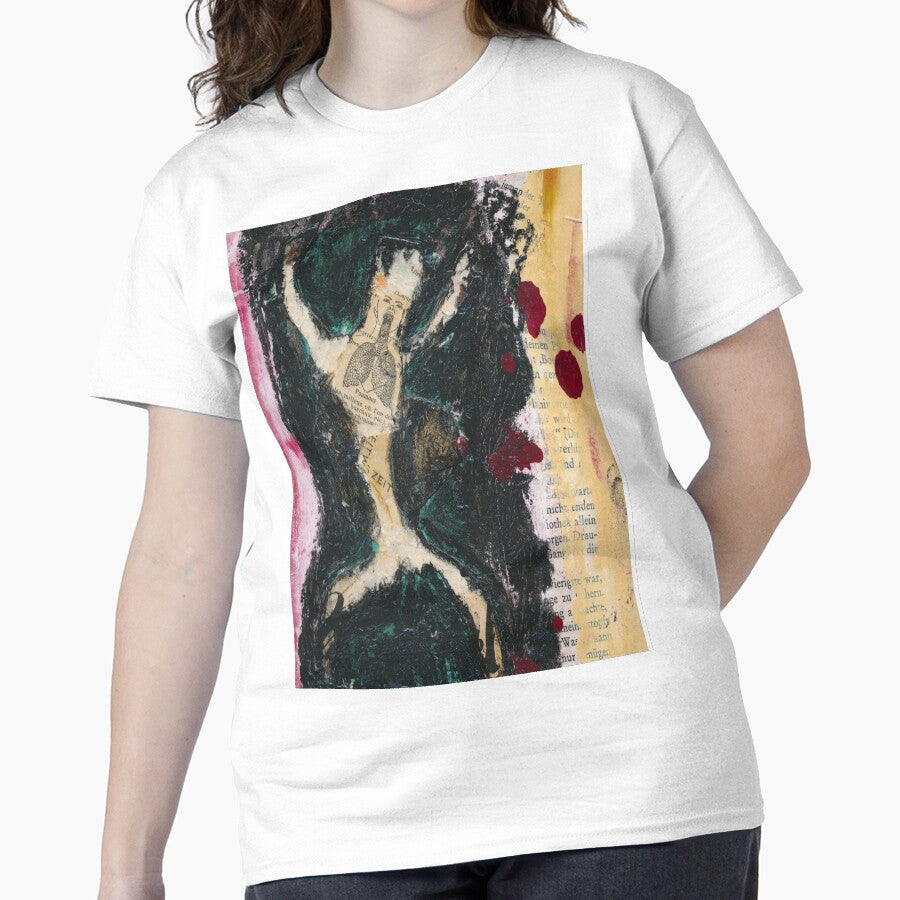 The Misanthrope Graphic Oversized T-Shirt Moody Artistic Portrait White