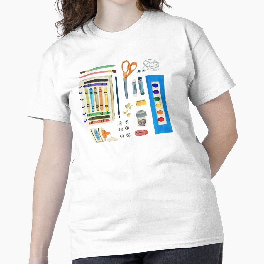 Aspiring Artist's Starter Kit Creative Tools Oversized T-Shirt White