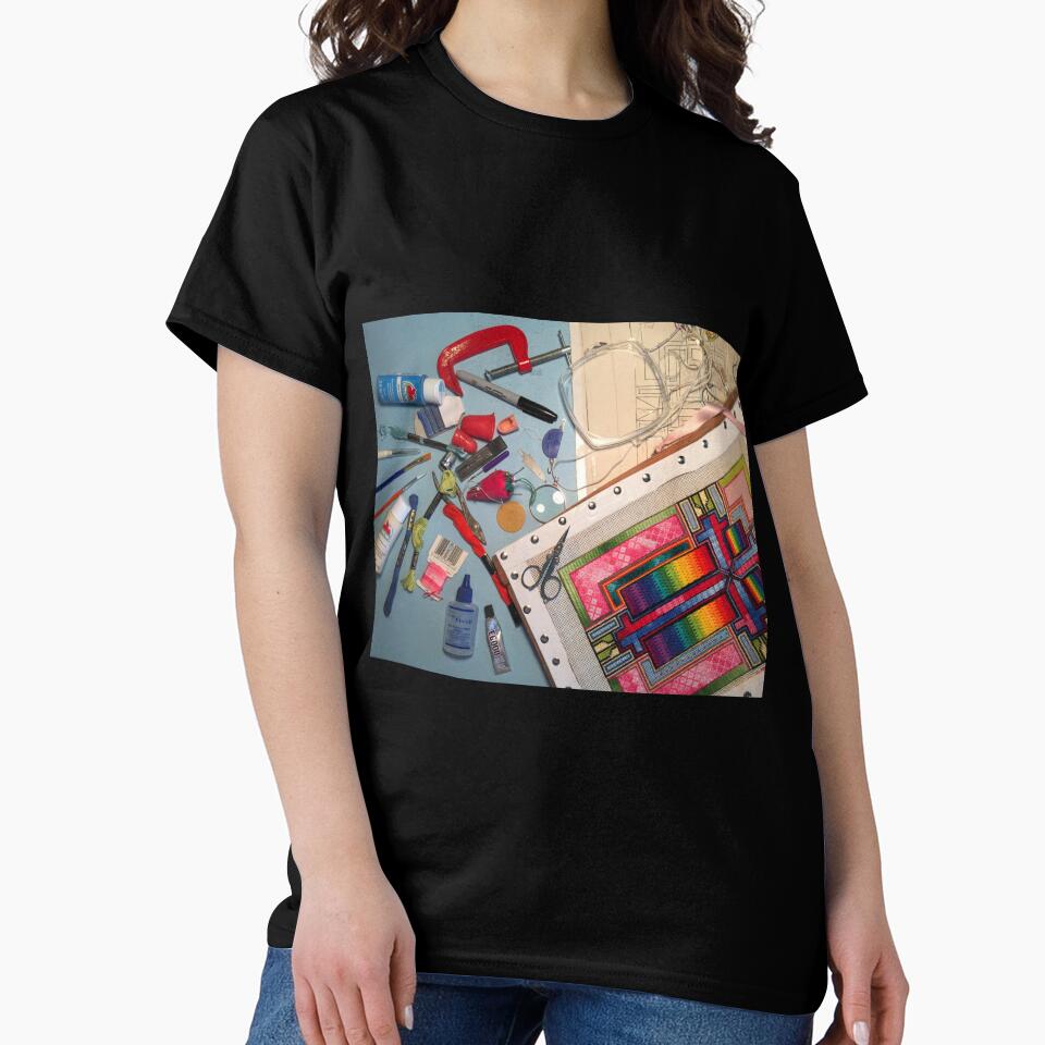 Tools Of The Trade Tee | Professional Needlework Oversized Top Black