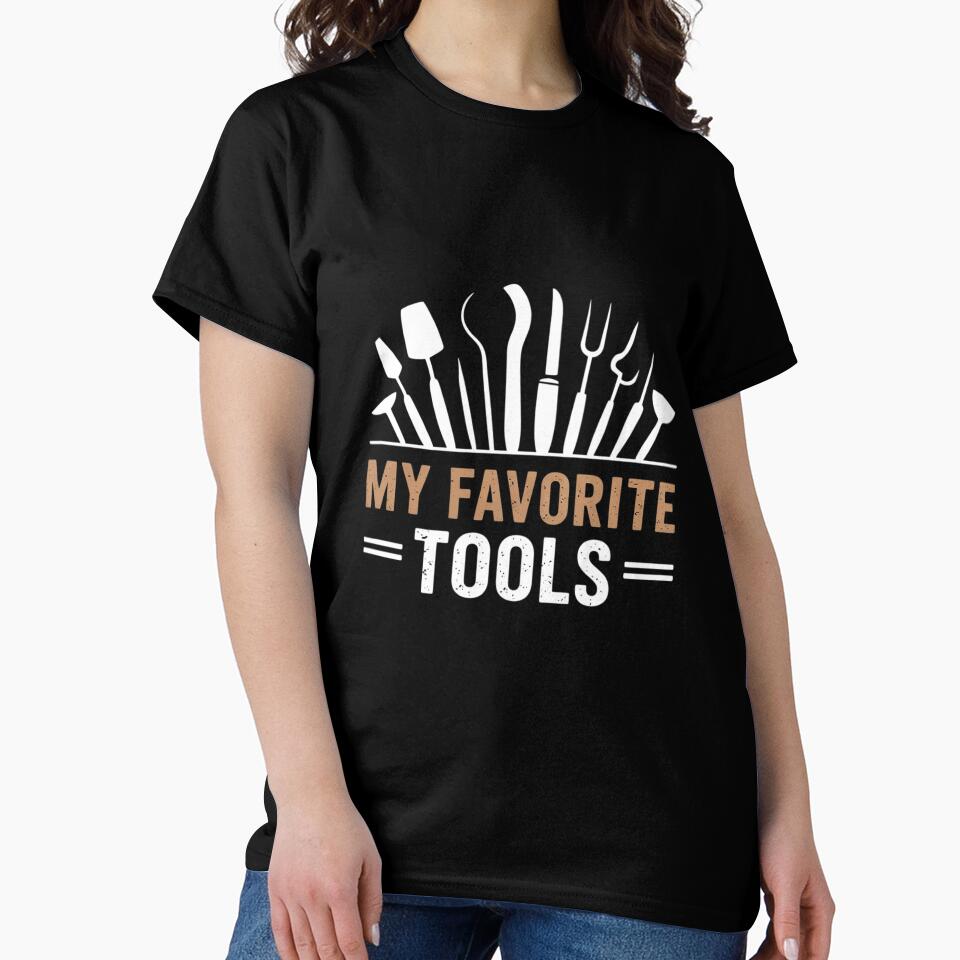 Funny Clay Sculptor Tool Kit Artist Graphic Oversized T-Shirt Black