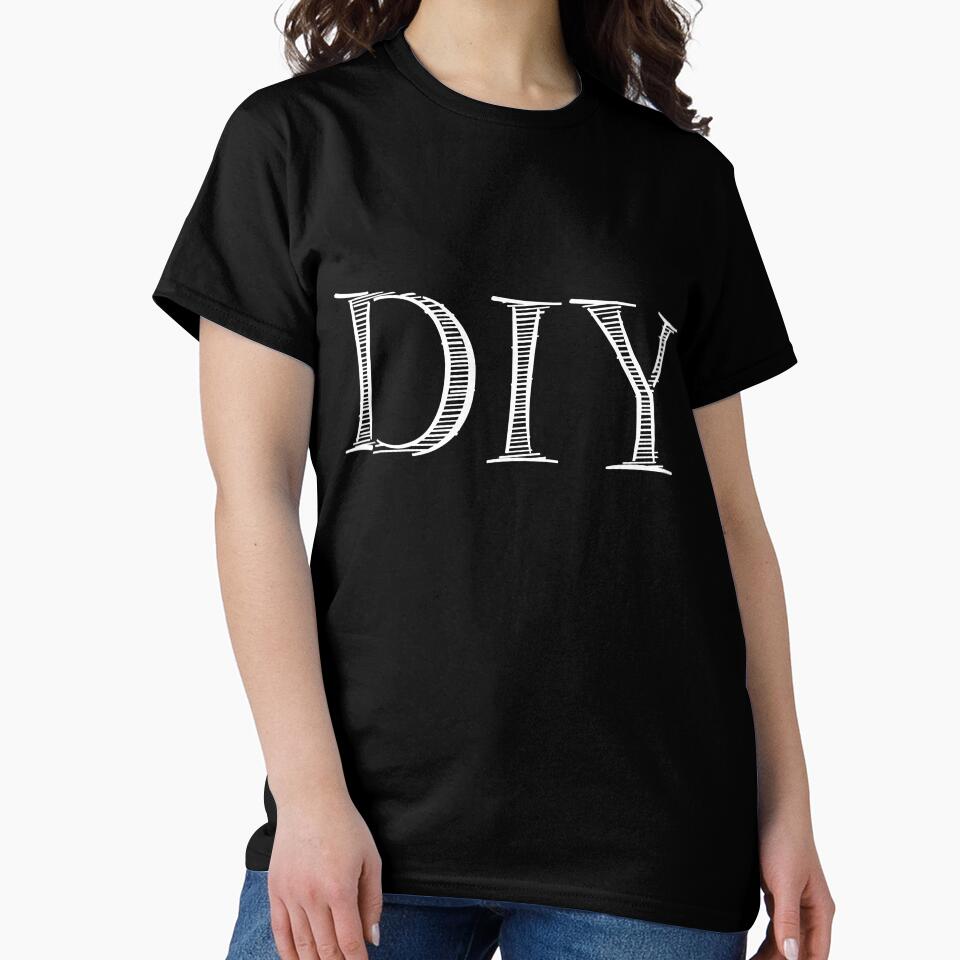 Handyman DIY Design Tee - Creative Builder Hobbyist Oversized Shirt Black