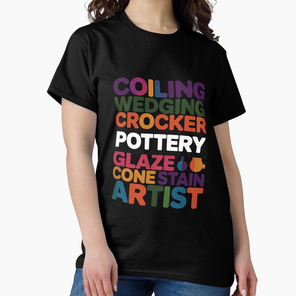 Proud Clay Pottery Heart Ceramic Artist Tee Oversized T-Shirt Black