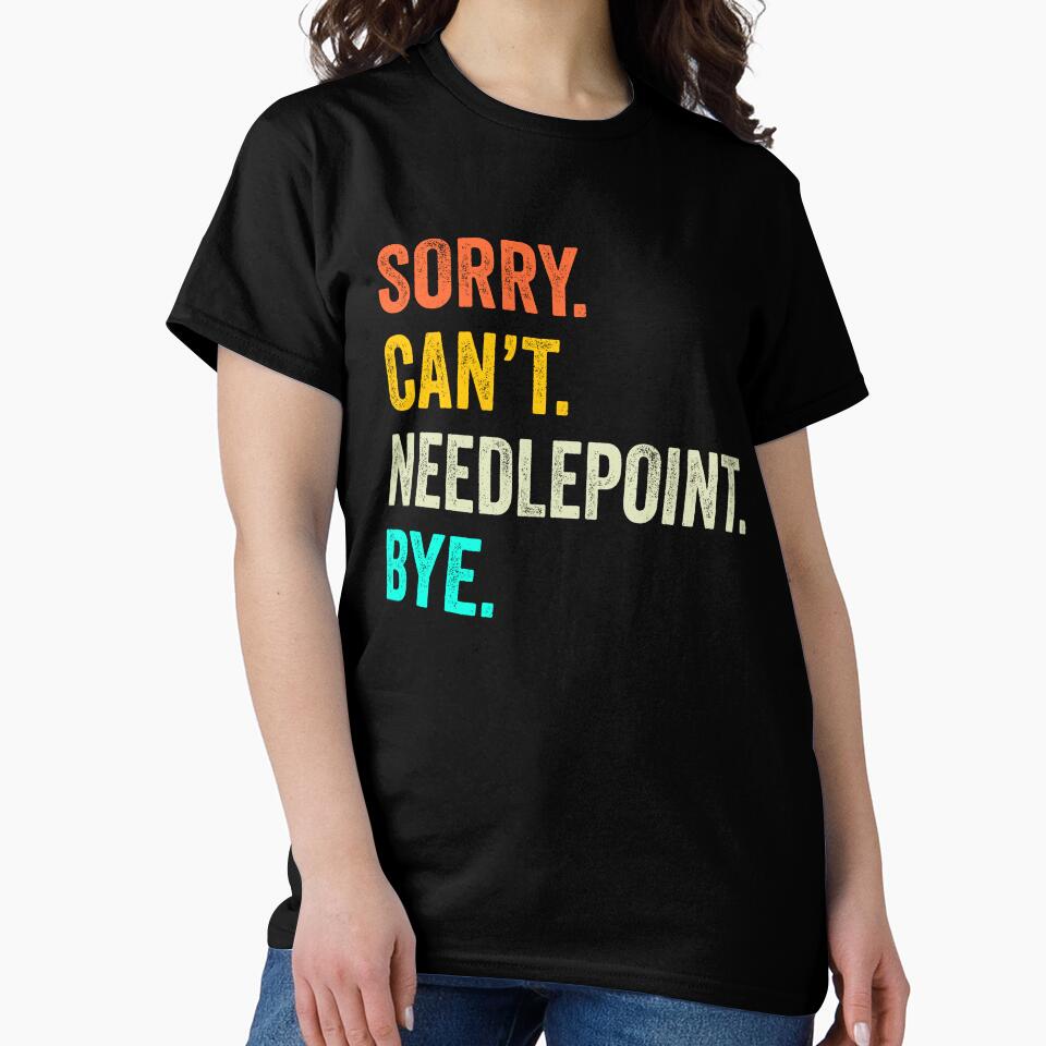 Needlepoint Coach Shirt | Funny Sarcastic Quotes Gift Tee Black