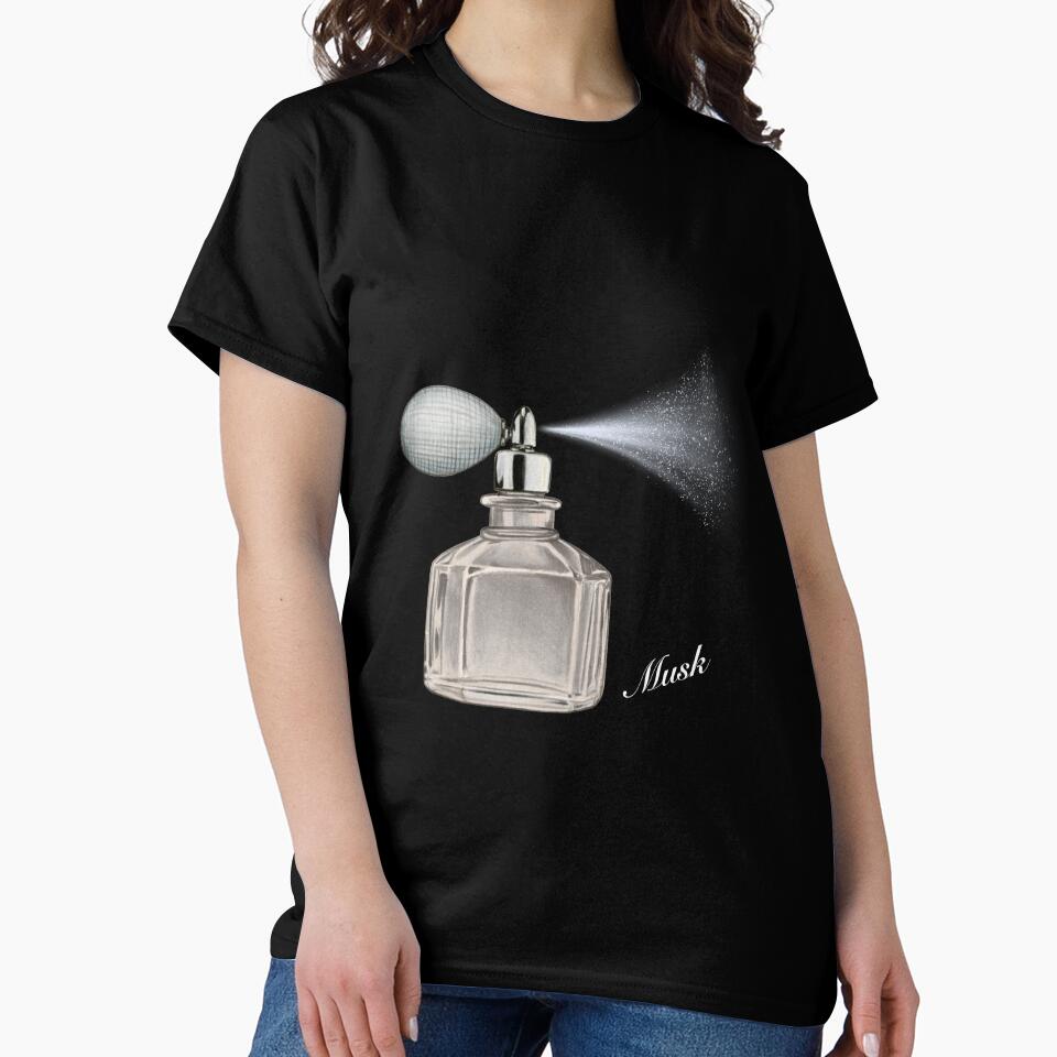 Musk Perfume Aesthetic Shirt - Warm Scent Lover Minimalist Tee Black