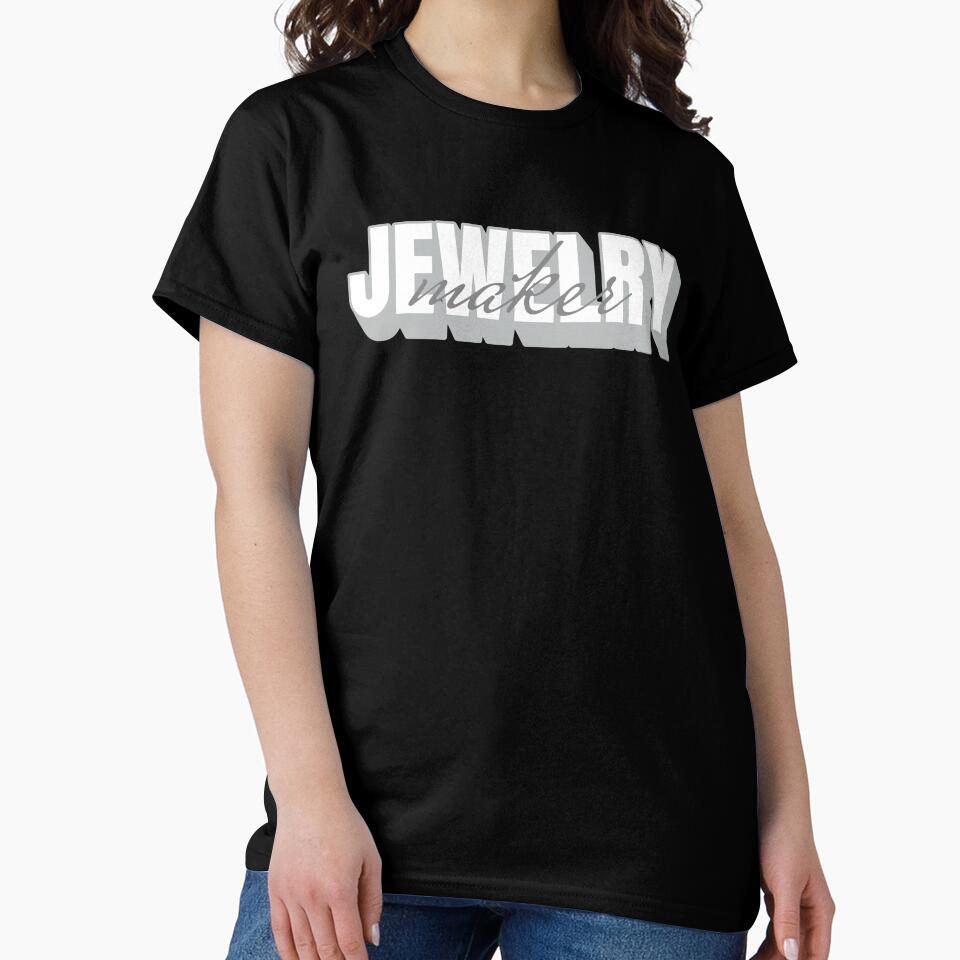 Metalsmith Jeweler Lettering Artistic Gift Oversized T-Shirt Black