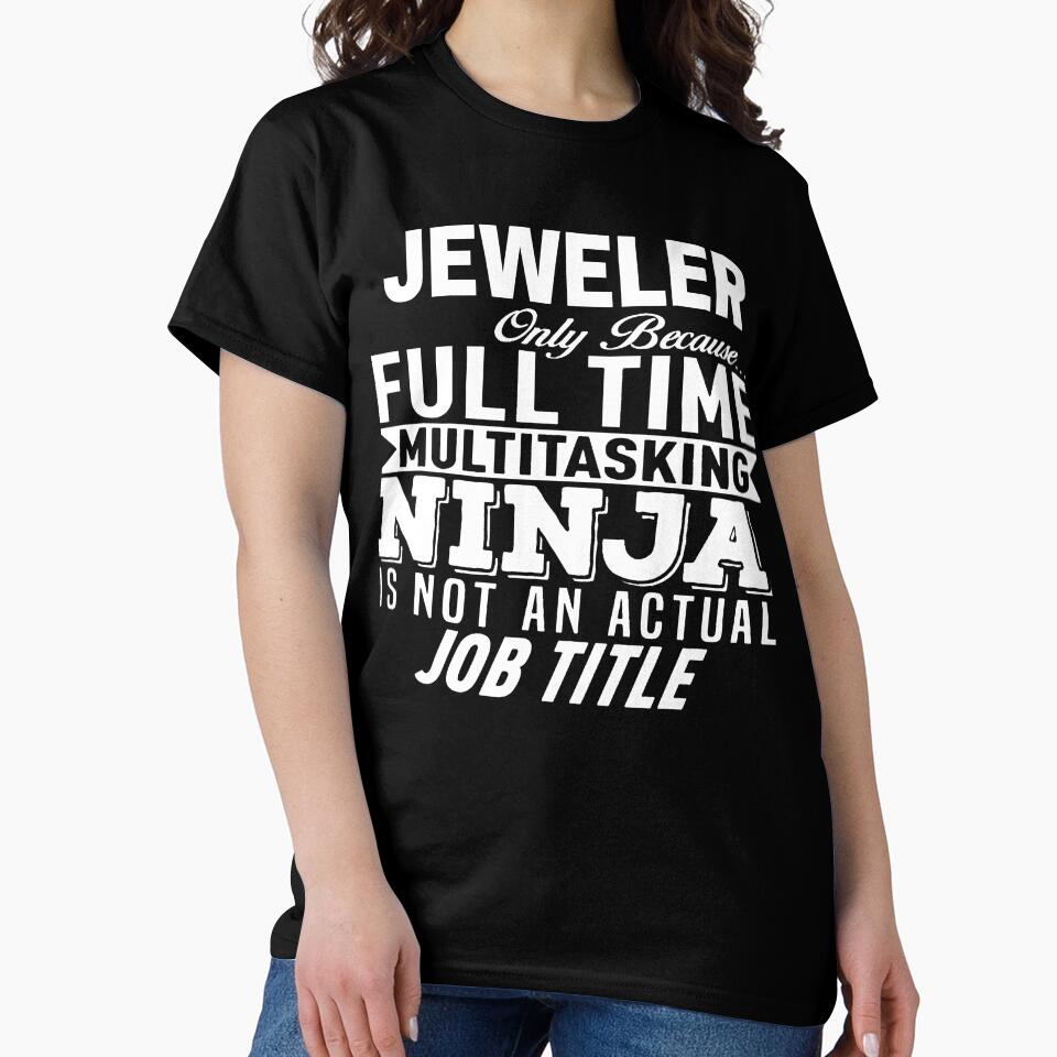 Professional Jeweler Minimalist Design Classic Oversized Tee Black