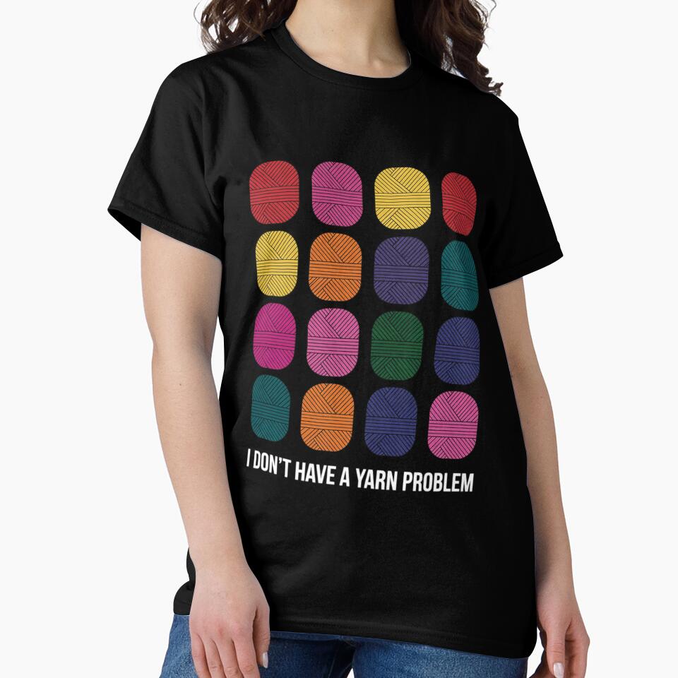 Yarn Collecting Hobby Tee - Oversized Knitting & Crochet Shirt Black