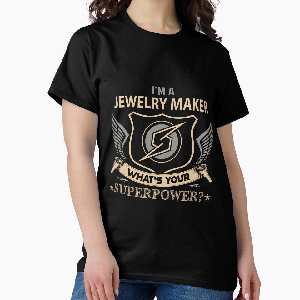 Jewelry Maker Superpower Professional Gift Oversized T-Shirt Black