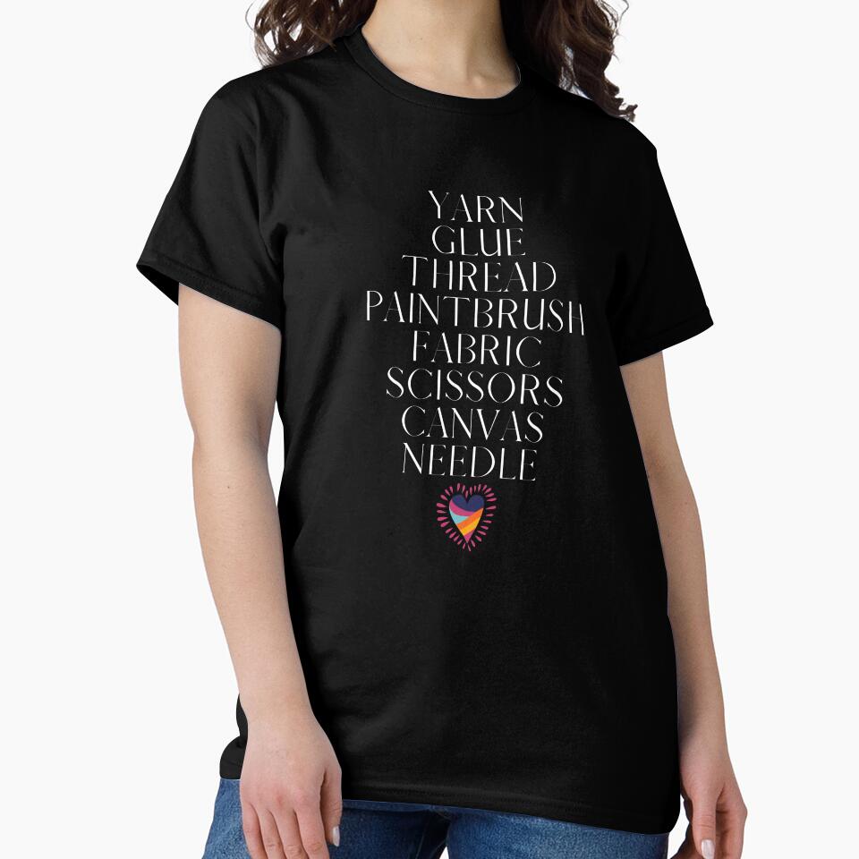 Crafting Supplies List | Art Tools Graphics Oversized Shirt Black