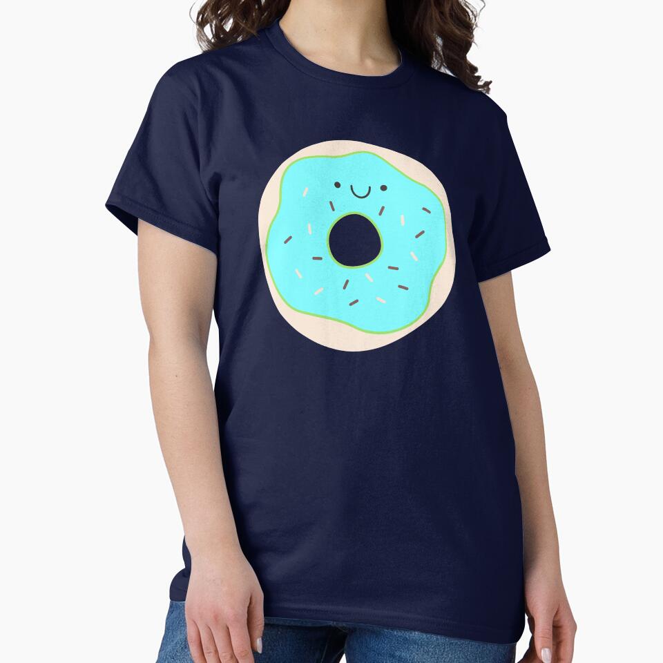 Pink Rainbow Floral 3D Graphic Tee | Vibrant Fantasy Pattern Shirt Navy
