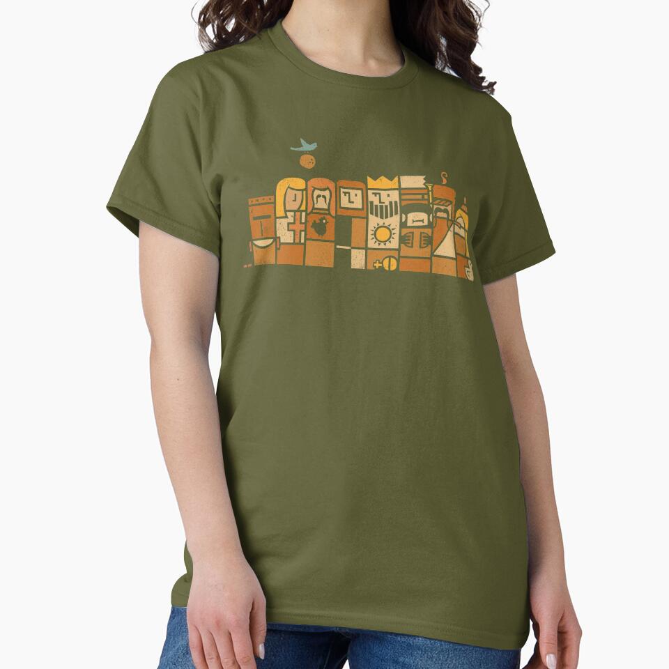 Minimal Quest Oversized T-Shirt Clean Aesthetic Adventure Tee Fatigue Green
