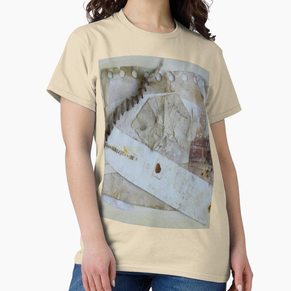 Mixed Media Collage #3 Oversized T-Shirt Abstract Contemporary Art Sand