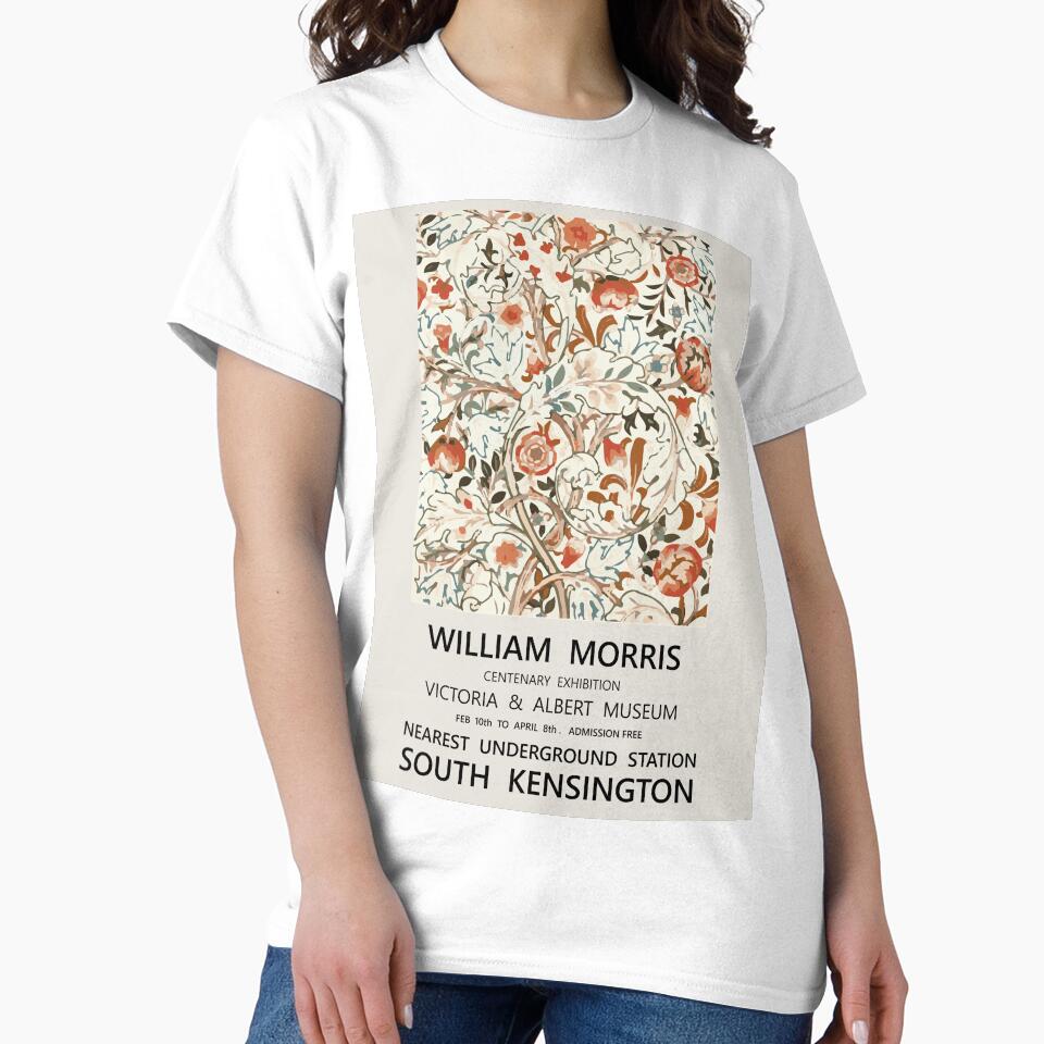Art Nouveau Pattern Graphic T-Shirt | Timeless Morris Art Apparel White