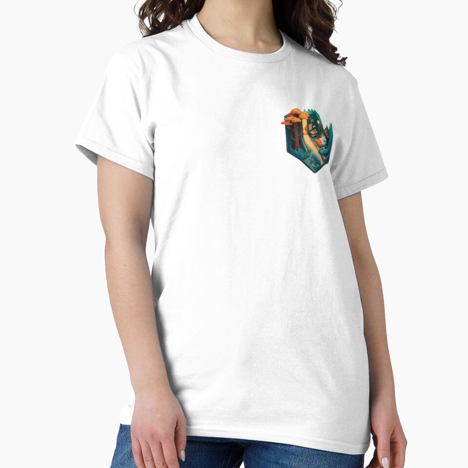 Forest Room Oversized T-Shirt Nature Inspired Aesthetic Tee White