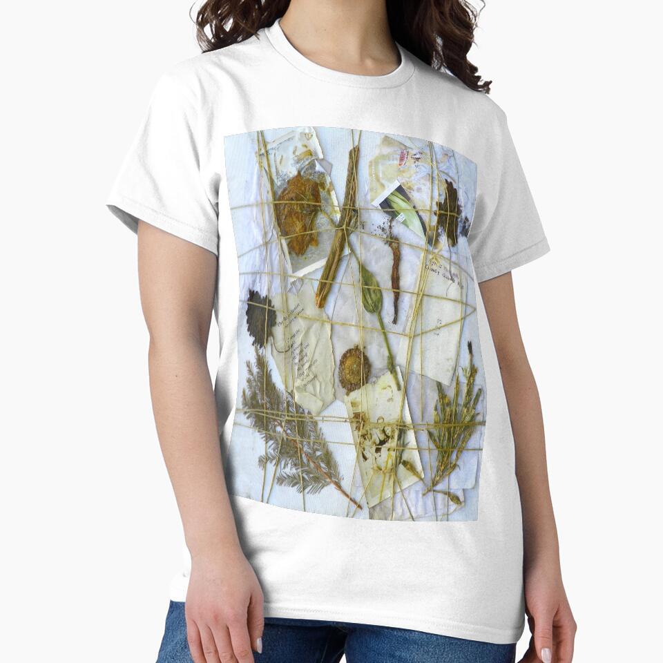 Paper Nature Collage Disco Reveal Oversized T-Shirt Creative Art White
