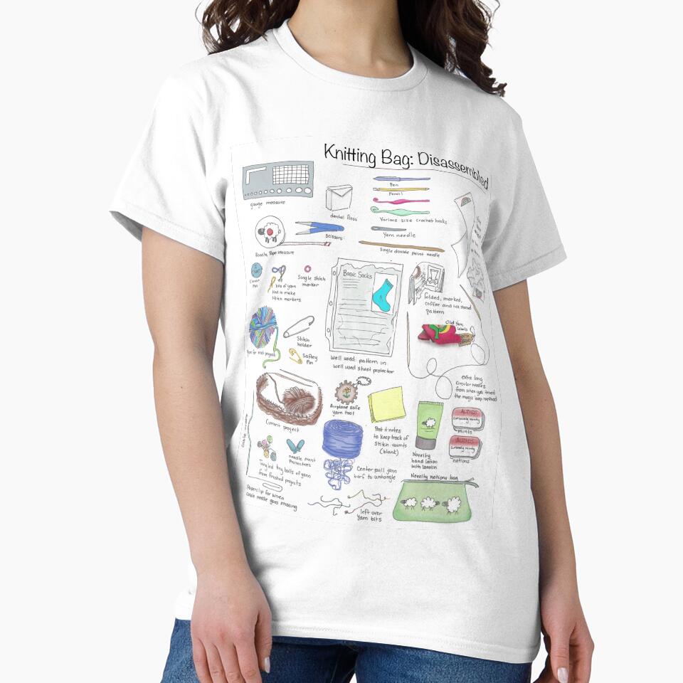 Disassembled Knitting Bag | Deconstructed Craft Oversized Tee White