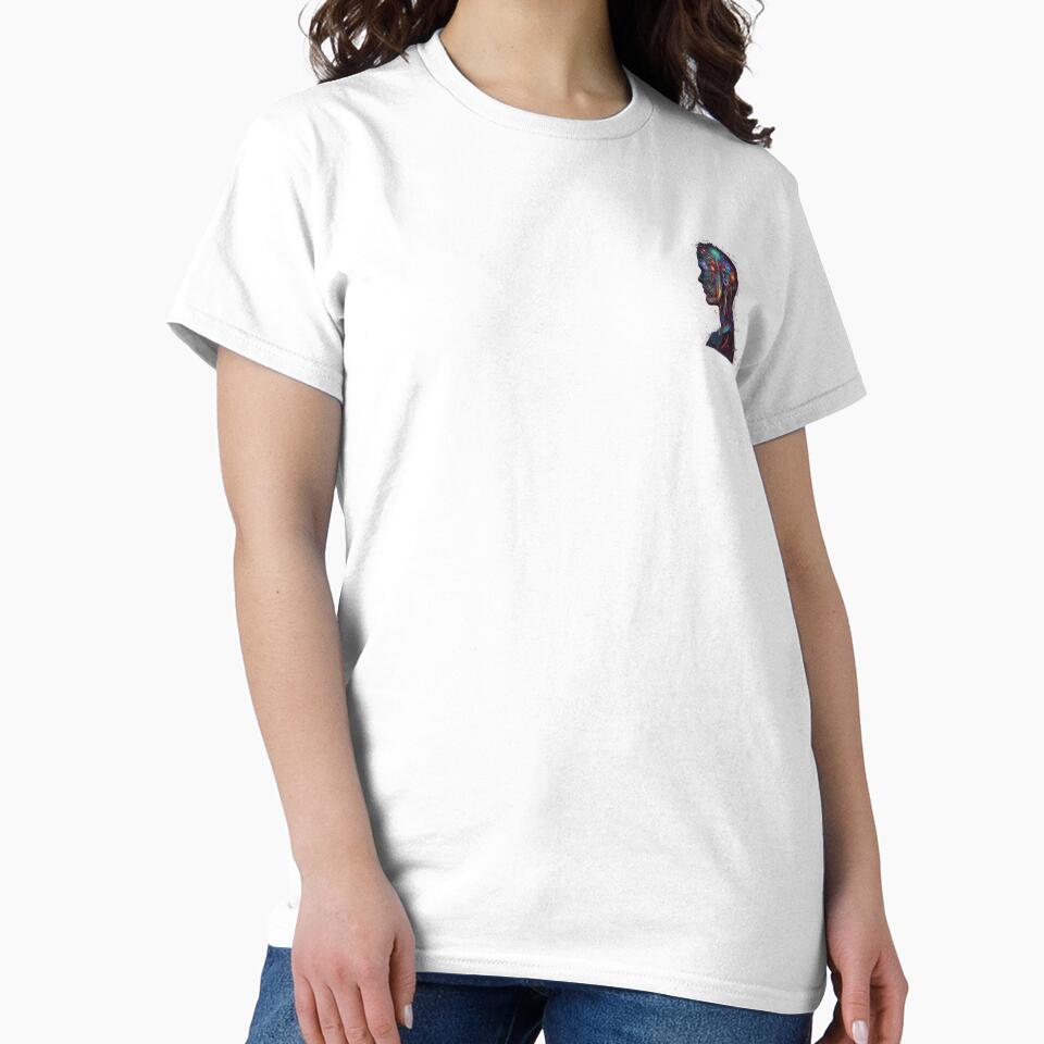 Woman Turned Into Art Tee - Oversized Artistic Graphic Shirt White