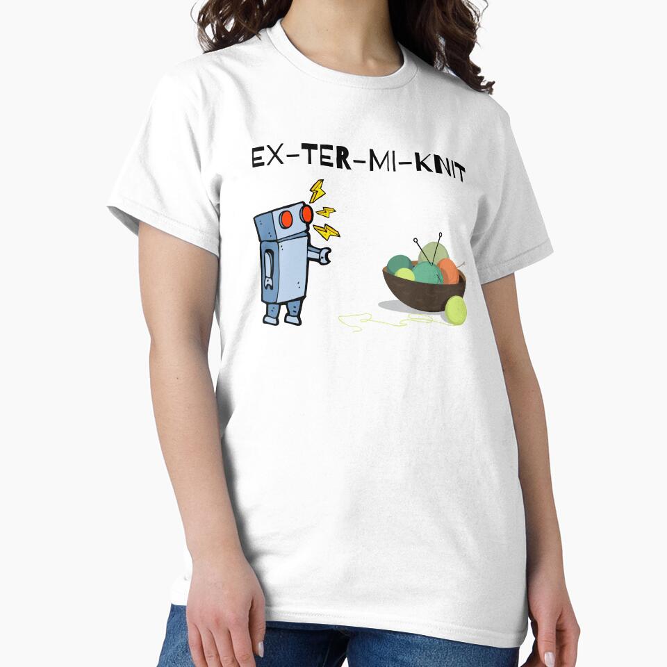 Funny Yarn Puns Oversized Tee - Easy Baby Knitting Pattern Theme White