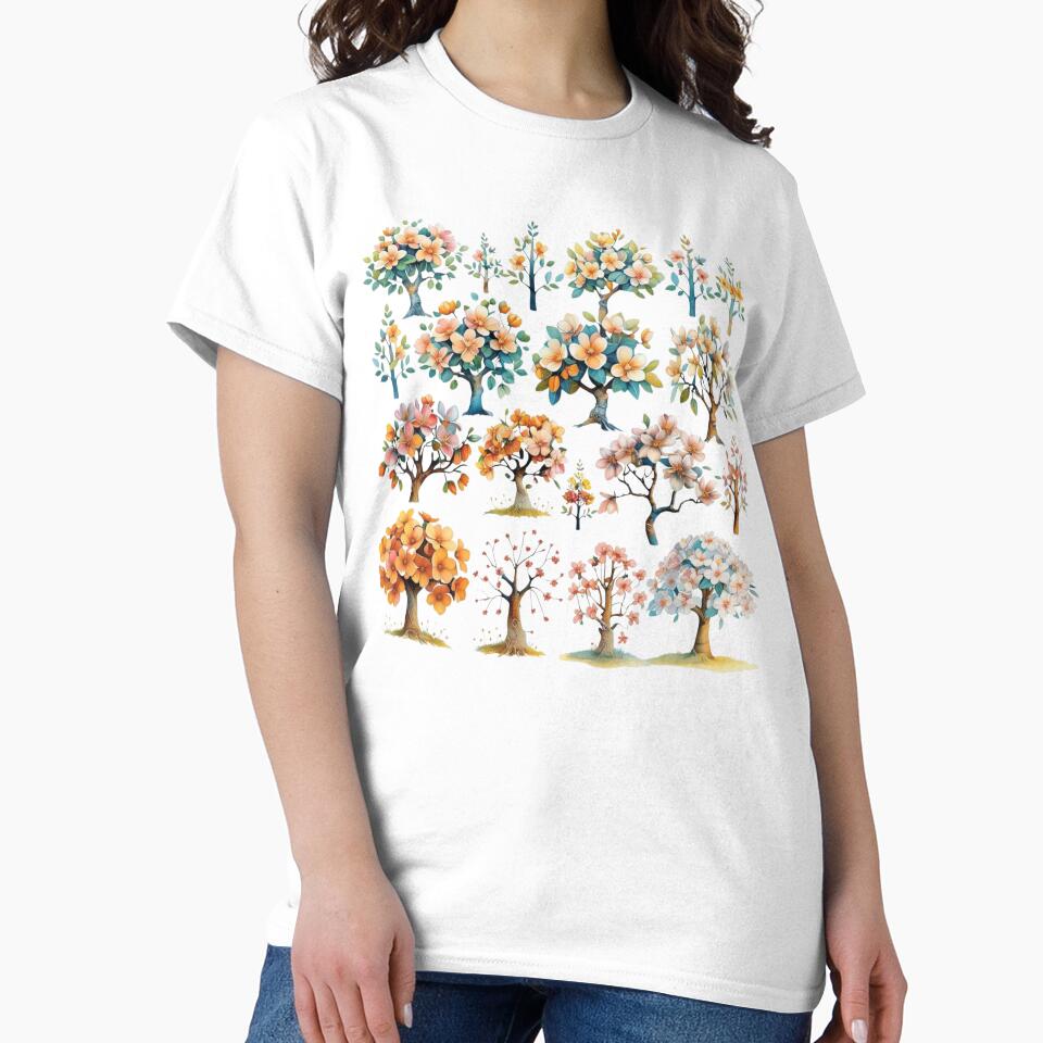 William Morris Botanical Print Shirt | Timeless Floral Pattern Tee White