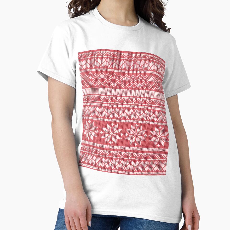 Classic Baby Knitting Pattern Tee - Oversized DIY Fashion Shirt White