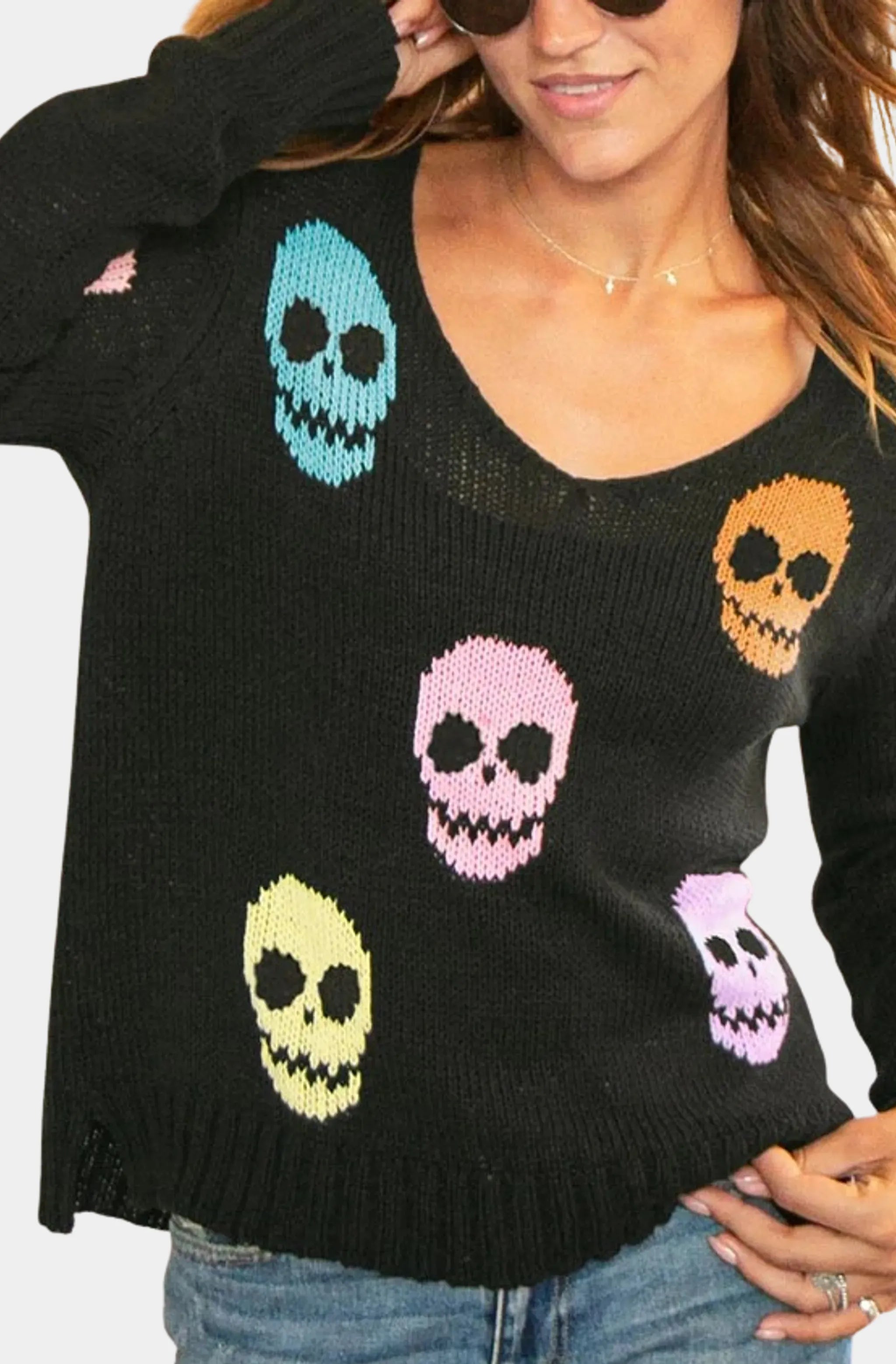 Multiple Skulls Sweater