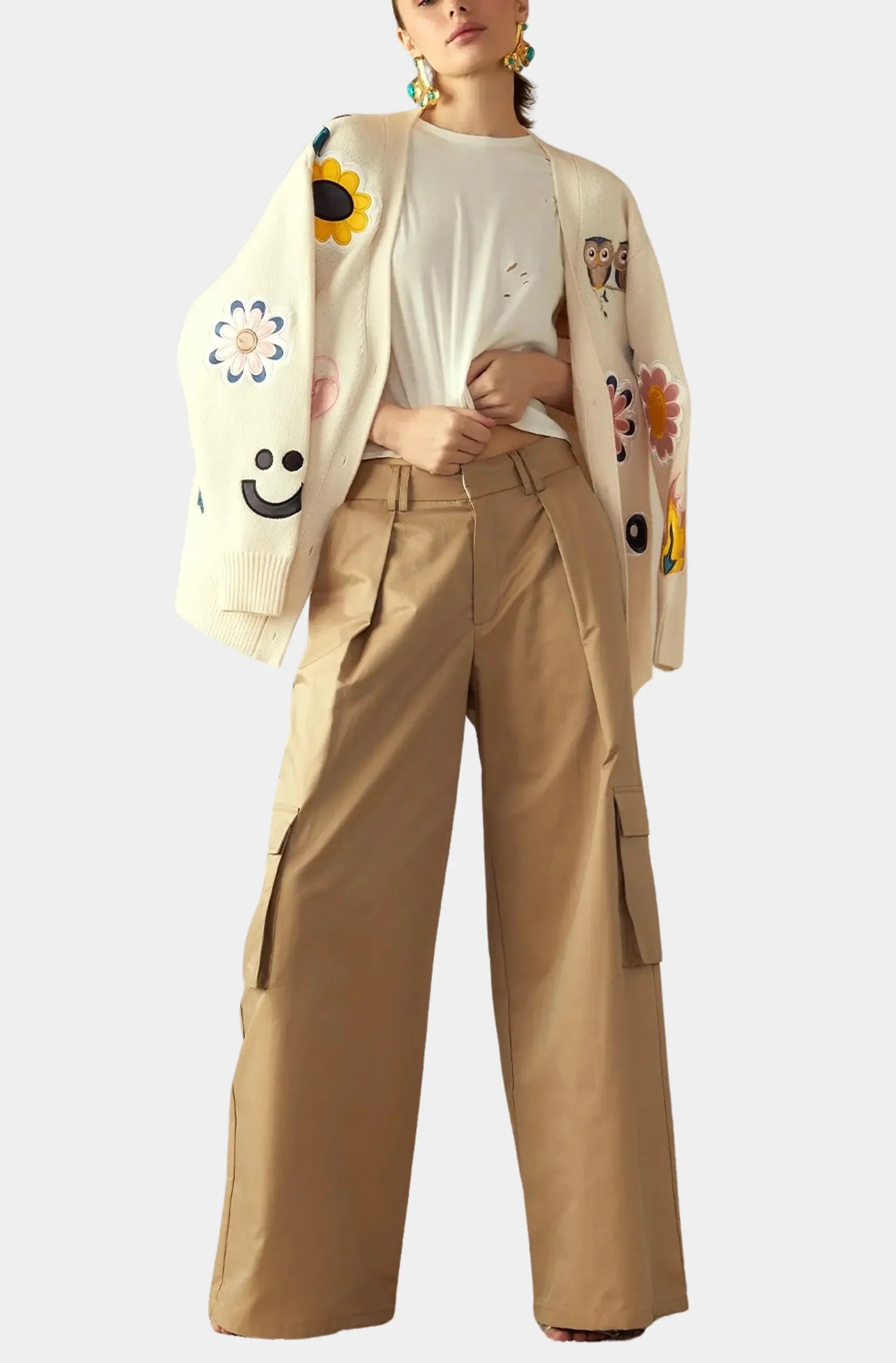 High-Waist Wide Leg Cargo Pants